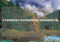 正式脱单搞笑段子,有没有那种既沙雕又搞怪的朋友圈文案