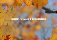 深度解析，CSGO帧数全面指南解锁秘籍