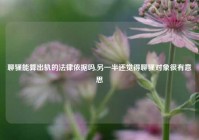 聊骚能算出轨的法律依据吗,另一半还觉得聊骚对象很有意思