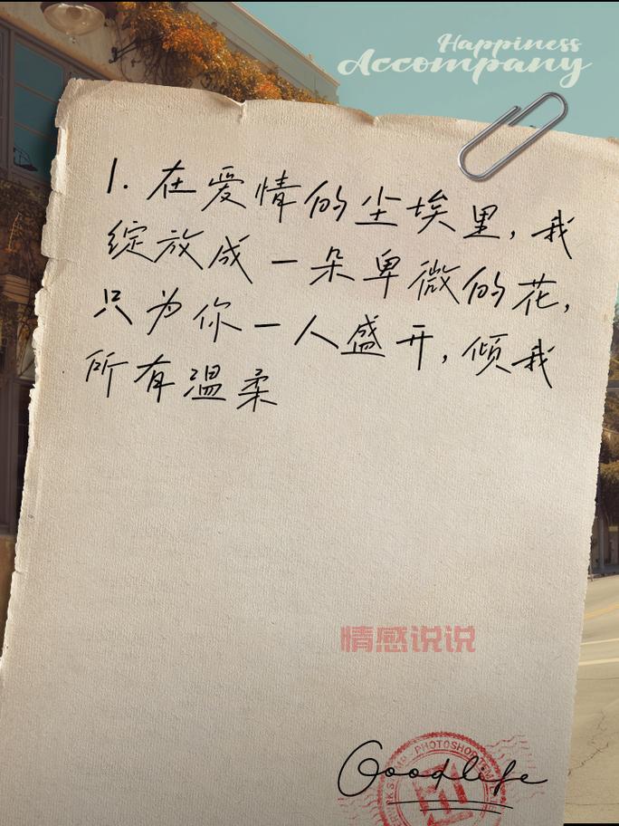 爱情情感说说短句:触动心弦的浪漫表达