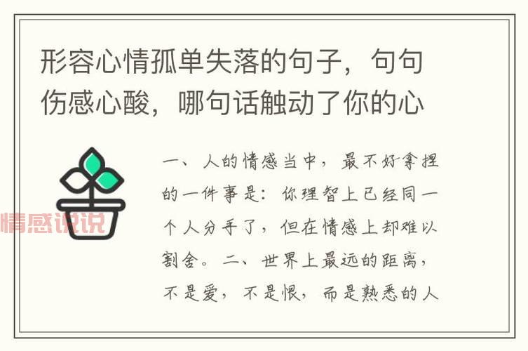 内涵情感说说:生活中的爱与失落