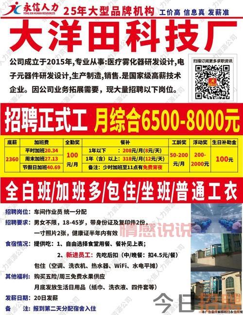 深圳招聘网普工最新岗位,超多职位火热招!