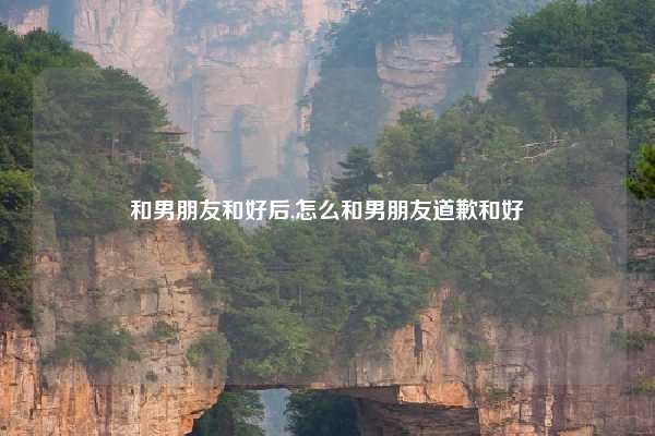 和男朋友和好后,怎么和男朋友道歉和好