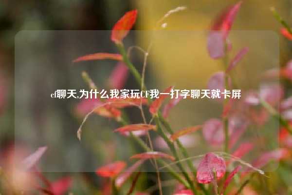 cf聊天,为什么我家玩CF我一打字聊天就卡屏
