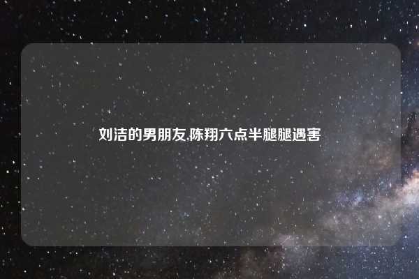 刘洁的男朋友,陈翔六点半腿腿遇害