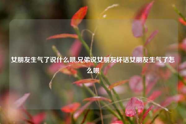 女朋友生气了说什么哄,兄弟说女朋友坏话女朋友生气了怎么哄
