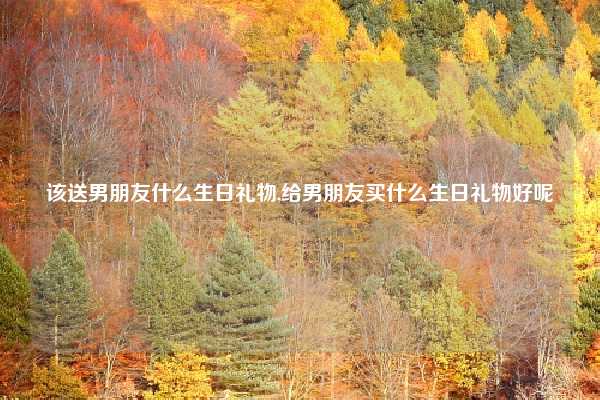 该送男朋友什么生日礼物,给男朋友买什么生日礼物好呢