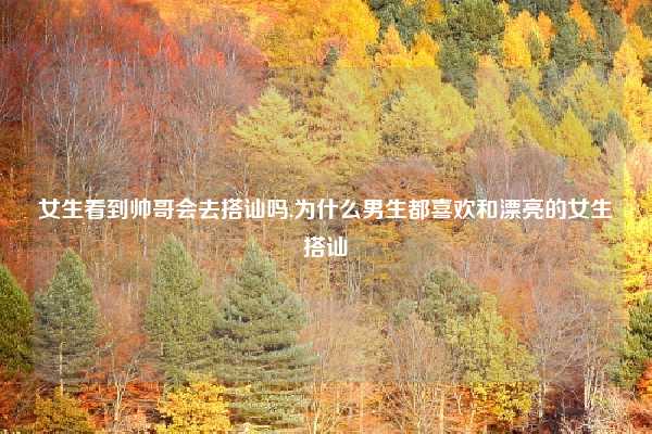 女生看到帅哥会去搭讪吗,为什么男生都喜欢和漂亮的女生搭讪