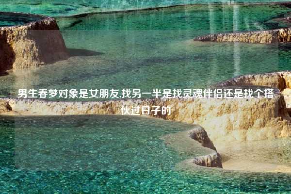 男生春梦对象是女朋友,找另一半是找灵魂伴侣还是找个搭伙过日子的