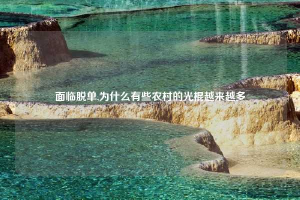 面临脱单,为什么有些农村的光棍越来越多