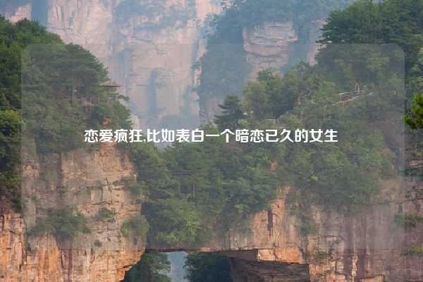 恋爱疯狂,比如表白一个暗恋已久的女生