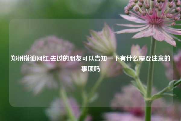 郑州搭讪网红,去过的朋友可以告知一下有什么需要注意的事项吗
