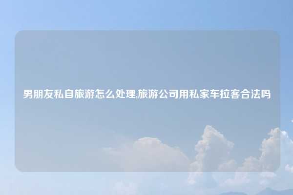 男朋友私自旅游怎么处理,旅游公司用私家车拉客合法吗