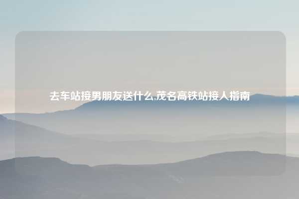 去车站接男朋友送什么,茂名高铁站接人指南