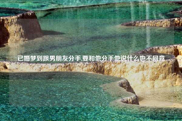 已婚梦到跟男朋友分手,要和他分手他说什么也不同意