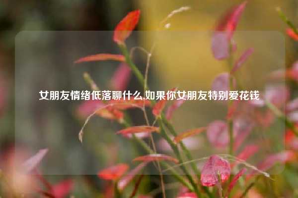 女朋友情绪低落聊什么,如果你女朋友特别爱花钱