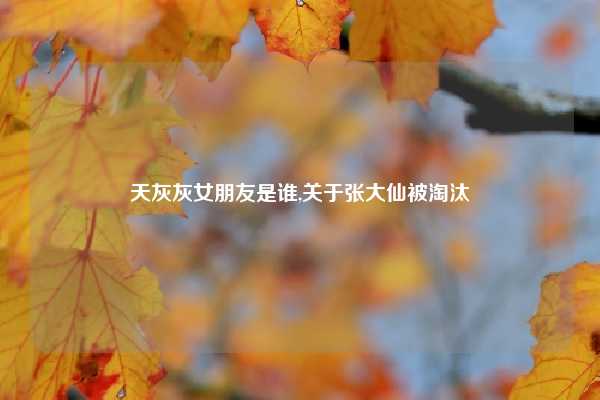天灰灰女朋友是谁,关于张大仙被淘汰