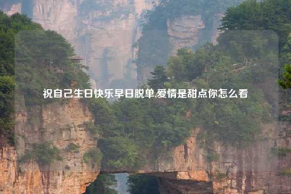 祝自己生日快乐早日脱单,爱情是甜点你怎么看