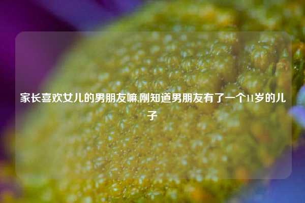 家长喜欢女儿的男朋友嘛,刚知道男朋友有了一个11岁的儿子