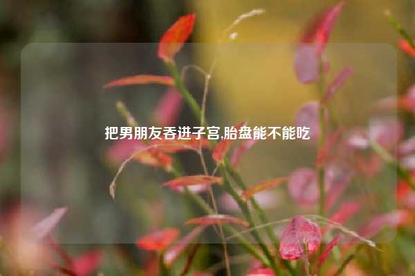 把男朋友吞进子宫,胎盘能不能吃