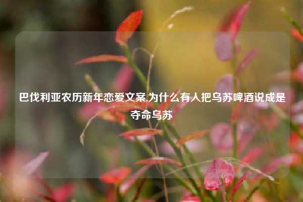 巴伐利亚农历新年恋爱文案,为什么有人把乌苏啤酒说成是夺命乌苏