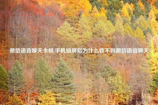 微信语音聊天卡顿,手机锁屏后为什么收不到微信语音聊天