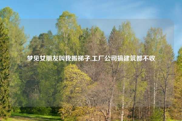 梦见女朋友叫我搬梯子,工厂公司搞建筑都不收