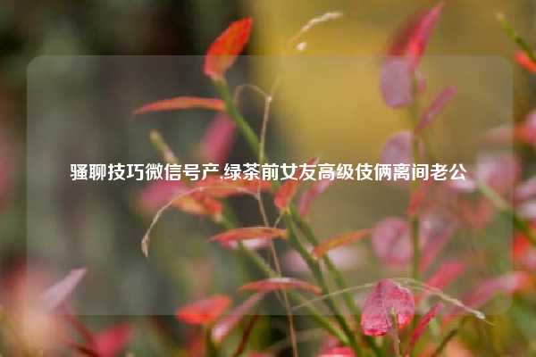骚聊技巧微信号产,绿茶前女友高级伎俩离间老公