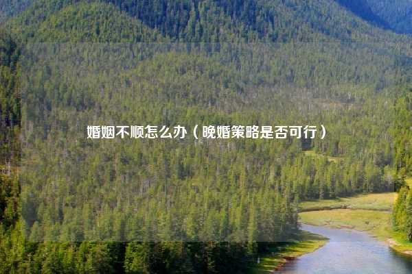 婚姻不顺怎么办(晚婚策略是否可行)