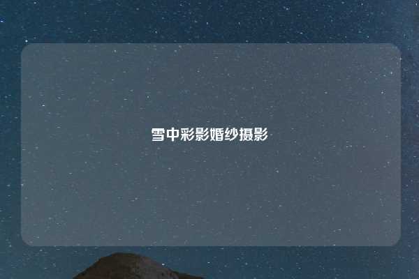 雪中彩影婚纱摄影