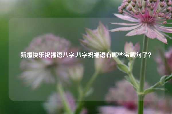 新婚快乐祝福语八字,八字祝福语有哪些宝藏句子?