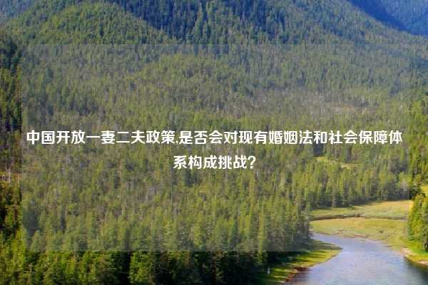 中国开放一妻二夫政策,是否会对现有婚姻法和社会保障体系构成挑战?
