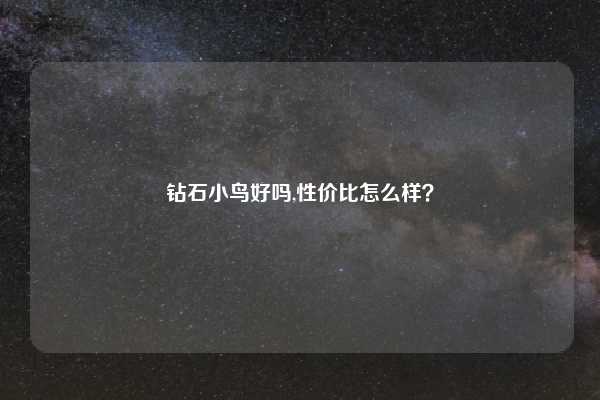 钻石小鸟好吗,性价比怎么样?