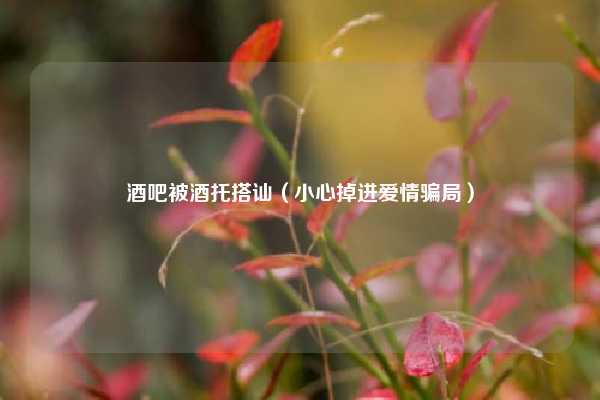 酒吧被酒托搭讪（小心掉进爱情骗局）
