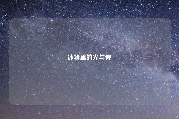 冰箱里的光与诗