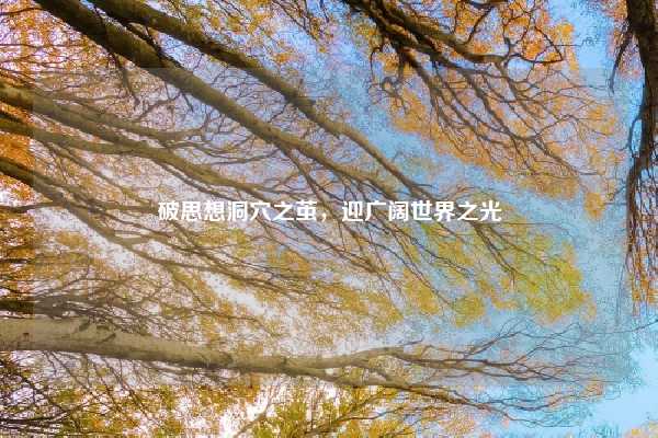破思想洞穴之茧，迎广阔世界之光