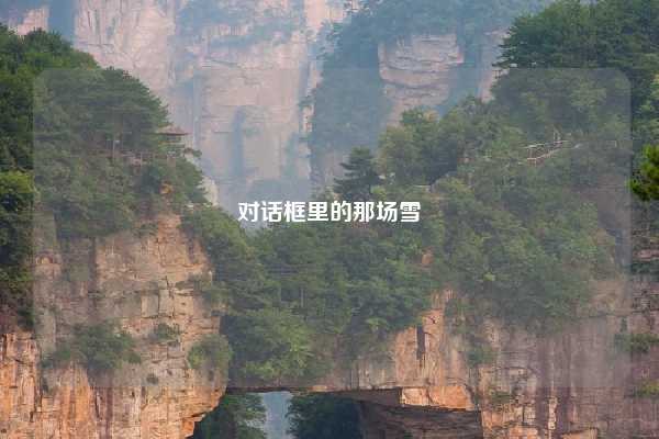 对话框里的那场雪