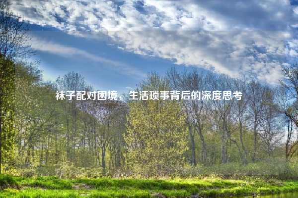 袜子配对困境，生活琐事背后的深度思考