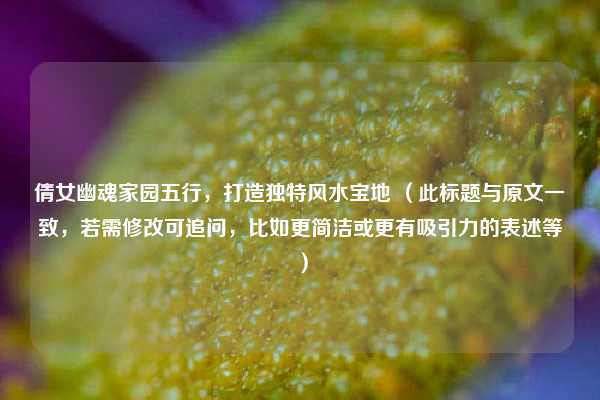 倩女幽魂家园五行,打造独特风水宝地 (此标题与原文一致,若需修改可追问,比如更简洁或更有吸引力的表述等)