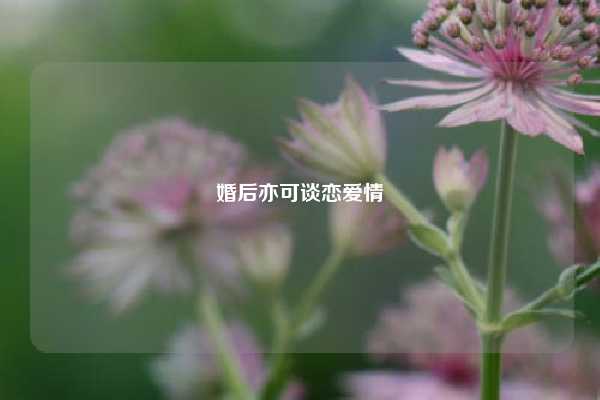 婚后亦可谈恋爱情