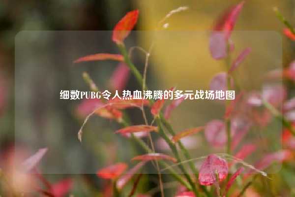 细数PUBG令人热血沸腾的多元战场地图