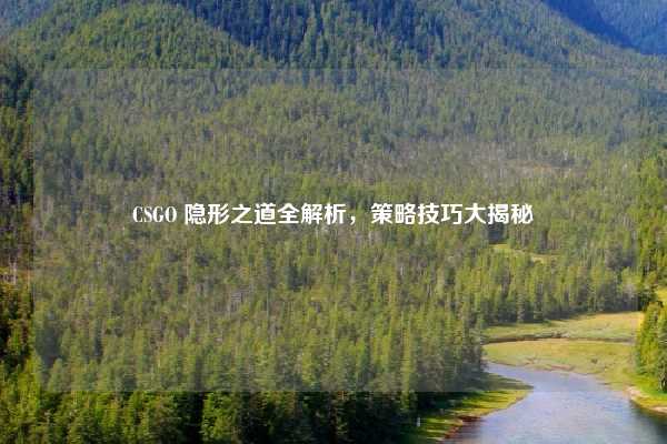 CSGO 隐形之道全解析，策略技巧大揭秘