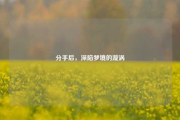 分手后,深陷梦境的漩涡
