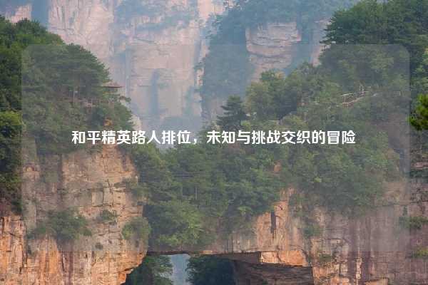 和平精英路人排位，未知与挑战交织的冒险
