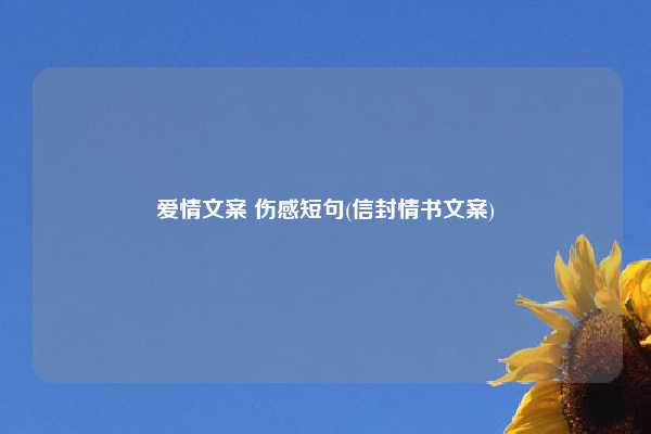 爱情文案 伤感短句(信封情书文案)