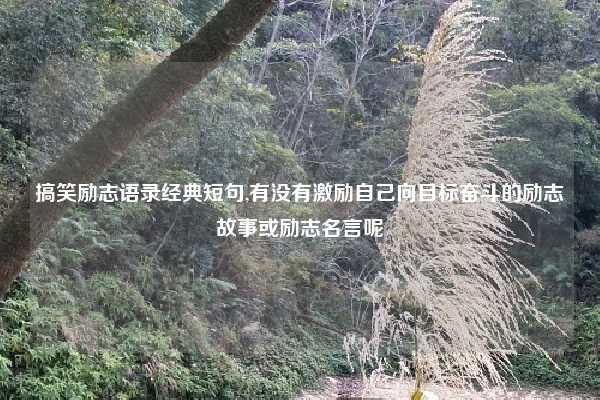 搞笑励志语录经典短句,有没有激励自己向目标奋斗的励志故事或励志名言呢